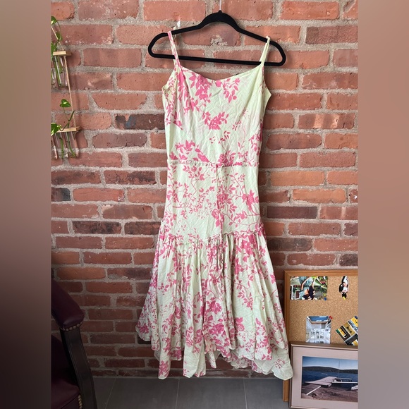 Diane Von Furstenberg Dresses & Skirts - Diane Von Furstenberg Pink and Cream Maxi Dress USA 8